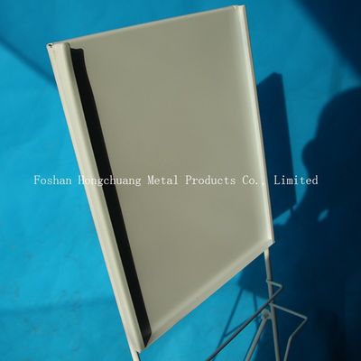 পোর্টেবল TUV অনুমোদন H1000mm মেটাল ম্যাগাজিন ডিসপ্লে র্যাক, হোয়াইট সহ বুক তাক