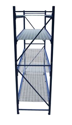 1880mm দৈর্ঘ্য 600mm প্রস্থ গুদাম সংগ্রহস্থল তাক নীল রঙ