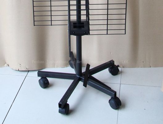 ফোর সাইডেড W500mm H1800mm রোটটিং ডিসপ্লে র্যাক ， মোবাইল ফোন এক্সেসরিজ ডিসপ্লে র্যাক হুক সহ