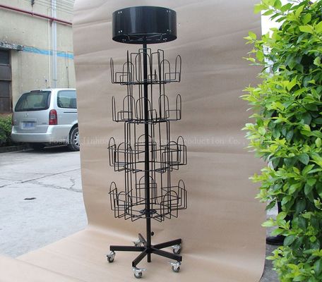 524 মিমি দৈর্ঘ্য 1708 মিমি উচ্চতা ঘূর্ণন সাহিত্য রাক, স্পিনার বুক র্যাক 360 ডিগ্রি