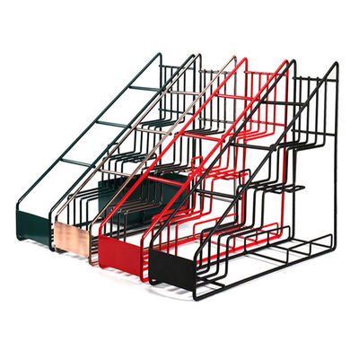 সিরাপ বোতল ধাতু স্টোরেজ র্যাক গ্লাস বোতল মই ডিসপ্লে র্যাক