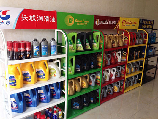 কাস্টম শেলভিং সুপার মার্কেট কার আনুষাঙ্গিক প্রদর্শন রাক সবুজ হলুদ সাদা