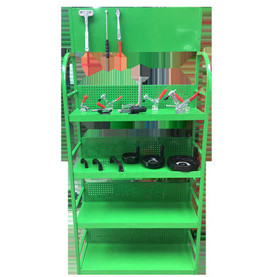 কাস্টম শেলভিং সুপার মার্কেট কার আনুষাঙ্গিক প্রদর্শন রাক সবুজ হলুদ সাদা