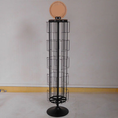 L350 মিমি এইচ 1600 মিমি স্পিনিং ডিসপ্লে রাক, আয়নার সাথে ঘোরানো কার্ড প্রদর্শন স্ট্যান্ড