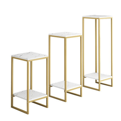 Ulti Layer 800mm Height 40mm Width Flower Display Rack Golden Iron uUed Grocery Store Shelving for Sale