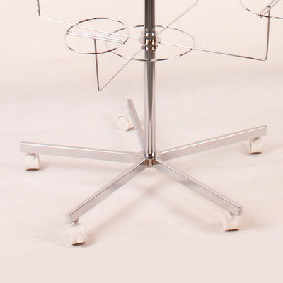 HongChuang 5-Tier 20 Hat ঘূর্ণায়মান Hat Rack Ad বিজ্ঞাপন সহ ক্যাপের জন্য মেটাল ফ্লোর রাক