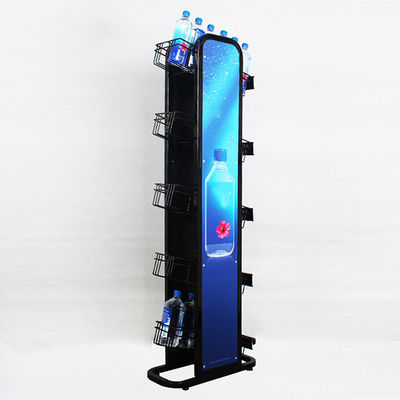লোগো মেটাল 240W*500L*1450mmH সহ 5 তলা মিনারেল ওয়াটার বোতল রাক